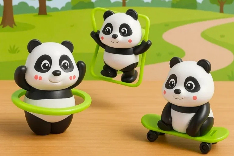 Panda Wind-Up Toy Set (3 Pieces)